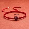 Pulsera de cuerda roja para año de nacimiento, tejida en la orilla, cadena de cuerda de mano, nudo de diamante hecho a mano, Zodíaco, pulsera de pareja para hombres y mujeres