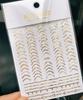 Adesivos de Nail Art Listrados Dourados e Prateados E-commerce Cross-border Nail Art Jóias Water Ripple Line Adesivos de Nail Art ME082