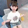 2395 # Camisetas de Manga Corta 100% Algodón para Niños y Niñas, Ropa Infantil, Nuevas Camisetas de Verano para Niños Talla Mediana y Grande, Algodón Transpirable
