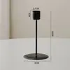 Suporte de Vela Nórdico Romântico Arte em Ferro Decoração de Mesa para Sala de Estar Decoração Redonda para Jantar à Luz de Velas Base para Vela