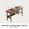 Mesa Larga Contra la Pared, Mesa Estrecha, Escritorio Rectangular, Escritorio Doble, Escritorio para Computadora en Casa, Banco de Trabajo con Patas de Madera Maciza