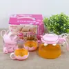Tetera base de plástico pantuflas tetera juego de té kung fu traje de regalo de cinco piezas regalo promocional