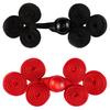 Accesorios de Botones Cola de Golondrina Estilo Chino con Cabeza de Jade, Botones Cheongsam Hechos a Mano Retro de Tres Círculos para Hanfu y Traje Tang
