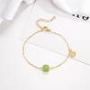 2022 novo Hetian jade pulseira de ouro lucky Jade temperamento simples amigas design de nicho retrô