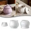 Molde de silicone para copo de vela em relevo vintage estilo europeu, pote de armazenamento DIY com tampa, molde de silicone para copo de vela perfumada