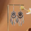 Pendientes de Pavo Real para Minorías Étnicas, Regalos Retro de Plata Miao Estilo Étnico, Accesorios de Pendientes Vintage de Imitación Plata