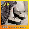 Sapatos Casuais de Couro com Solado Grosso, Aumento de Altura, Tamanho Pequeno, Moda Retro Tendência para Combinar com Saias, Sapatilhas Femininas, Novo Modelo Inverno 2025