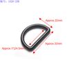 Hebilla de plástico en forma de D de 10-50 mm para equipaje, accesorios para mochilas, correa de hombro, anillo en D ajustable, hebilla semicircular