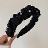 Nova faixa de cabelo de aba larga de alta qualidade da Coreia, Sense, intestino grosso, com dobra de diamante, parte superior craniana alta, faixa de cabeça elegante, cartão de cabelo para lavagem facial elegante