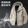 Chaqueta de Primavera y Otoño para Hombre, Casual Holgada Delgada, Abrigo Exterior para Senderismo, Chaqueta Cortavientos e Impermeable