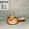 Conjunto de chaleira para fogão com aquecedor de chá, chaleira de fogão a carvão, panela com alça lateral de cerâmica, panela com viga de elevação de grés, panela de cerâmica, panela à prova de lenha