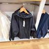 Chaqueta tipo cárdigan holgada con capucha y cremallera de color liso para hombre y mujer, estilo informal, talla 25, primavera 475631