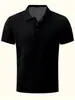 Nueva Camiseta de Verano Paul Manga Corta Manga Corta Malla de Alta Gama Seda Helada Camiseta de Manga Corta Camisa para Hombre Cuello de Camisa Verano Color Sólido