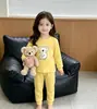 Novo conjunto de underwear infantil de comércio exterior, pijama de fleece outono/inverno para meninas, roupas de outono para bebês, roupas de dormir de manga comprida