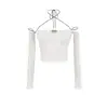 25275- Novo Verão/Primavera 2026 Estilo Europeu e Americano Sexy Ajustado ao Corpo Top de Um Ombro Camiseta de Manga Longa Emagrecedora para Mulheres Hot Girl