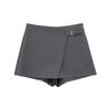 ZR comércio exterior atacado estilo europeu e americano moda feminina culotes curtos casuais de cintura alta assimétricos franceses 7385 575 800