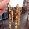 Brincos de Argola com Pingente de Borla em Prata Banhada a Ouro 18K Real, Brincos Minimalistas Estilosos com uma Vibe Cool e Sofisticada