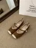 Primeiro Encontro Jifang Velcro Mary Jane Sapatos para Mulheres 2026 Retro Francês Versátil Plano Sola Macia Sapatilhas