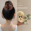 Grampo de Cabelo Tiara Laço Elegante com Cabeça de Bola Presilha para Traseira da Cabeça Feminina Rabo de Pônei Fofo Presilha de Rede
