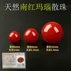 Cuentas sueltas de ágata de cristal natural para pulsera de cuentas DIY con ágata roja del sur, ámbar, granate y cuentas de cristal