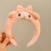 Faixa de Cabelo de Pelúcia para Lavar o Rosto e Maquiagem, Orelhas de Gato e Urso Fofas de Desenho Animado, Acessórios de Cabelo Femininos de Desenho Animado com Estampa de Leopardo, Novos Acessórios de Cabeça