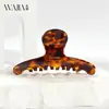 Nova Coleção de Presilhas e Tiaras Acetato Wjia Cor Tartaruga Marrom Escuro, Presilha Dourada para Mulheres, Acessório para Coque