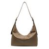2023 Inverno Nova Grande Capacidade Bolsa Tote Feminina Casual All-match Cor Sólida Bolsa de Ombro Feminina Simples Bolsa PU Macia