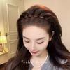 ¡Diadema de onda! Dulce nuevo estilo limpiador facial no clip sensación de textura esponjosa con peine de dientes sentido del diseño antideslizante diadema