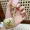 Llavero Atractor de Riqueza de Oro Puro 999 20Mg de Oro Mismo Estilo Cadena para Teléfono Colgante para Bolso de Mano Regalo para Pareja