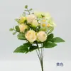 Flores Artificiales, Colores de Primavera Rosa y Cítrico, Arreglos Florales para Decoración de Sala de Estar, Artículos de Decoración para el Hogar, Tienda de Decoraciones de Flores Falsas, Accesorios Florales para Fotografía