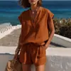 2026 Sitio Independiente de Amazon Ropa Casual de Verano Transfronteriza Europea y Americana y Conjuntos de Shorts de Comercio Exterior para Mujer
