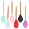 Promoção Imperdível Spot Utensílios de Cozinha de Silicone com Cabo de Madeira de Grau Alimentício Frigideira Antiaderente Espátula Especial para Fritar Espátula de Silicone Espátula de Cozinha