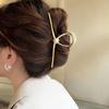 Clip de metal de gran tamaño con forma de perla para la parte posterior del cabello, clip de tiburón, clip para el cabello de alta calidad para mujeres, accesorios para el cabello ligeros y de lujo.