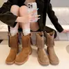 Botas de Vaquero Western con Borlas Retro para Mujer, Nuevo Estilo de Moda Otoño 2026, Botines de Tobillo con Tacón Grueso de Gamuza, Botas de Moda Marrones