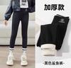 Leggings gruesos con forro polar para niñas, ropa exterior de otoño e invierno, pantalones de yoga de terciopelo de una pieza de cintura alta para niños grandes, pantalones Barbie de tiburón