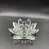 Venta caliente en stock al por mayor de fábrica adornos para portavelas de loto de cristal de fondo plano portavelas de colores adornos para portavelas de mantequilla