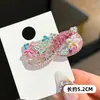 Pinza para el pelo lateral de Hello Kitty dulce con diamantes de imitación completos súper resistente coreana, pinza para flequillo, pinza lateral para mujer
