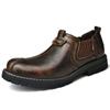 Exteriores Casual Biqueira Redonda Pequenos Sapatos de Couro 2022 Moda Primavera e Outono Sapatos Casuais Ao Ar Livre Sapatos Britânicos de Manga Alta