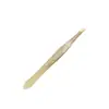 Pinza para Cejas de Acero Inoxidable Chapada en Oro Pinza para Cejas Boca Plana Boca Oblicua Pinzas Pequeñas Antideslizantes Grandes Herramienta Auxiliar para Doble Párpado Pestañas Postizas