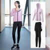 Fábrica al por mayor, primavera y verano, nuevo traje deportivo casual para niñas, ropa de entrenamiento de moda, pantalones de dos piezas falsos de yoga de moda