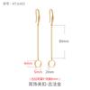 Pendientes de Hebilla de Seguridad de Plata de Ley 925 Accesorios DIY Jade Cera de Abejas Ámbar Pendientes Soporte Vacío Soporte para Oreja Clavo de Oreja Soporte Vacío