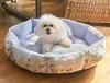 Cama Redonda Linda para Gato Cama para Perro Calmante Cuadros Suave Nido para Mascota Portátil No Deformable Nido para Mascota