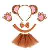 Suministro transfronterizo: nueva diadema de mono supersuave con orejas de oso pardo para Halloween.
