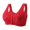 Venda Direta de Fábrica fivela frontal tamanho grande para meia-idade e idosos colete estilo mãe algodão sem fio leve anti-queda sutiã de lingerie