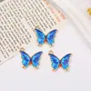 Aleación Goteo de Aceite Mariposa Colorida Joyería Accesorios Hecho a Mano DIY Llavero Aretes Collar Colgante Pequeño Colgante Accesorios