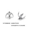 Aretes de aleación de titanio F136 de fábrica directa con corte rosa de fondo redondo de cuatro garras, labio vacío, cabeza de clavo de tazón, accesorios de joyería