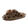 Pantuflas de Piel para Otoño e Invierno para Mujer 2026 Nuevo Estilo Coreano Cómodas para el Hogar Antideslizantes Inodoras Lindas Pantuflas de Algodón para Mujer Uso en Exteriores