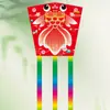 Cometa de Caña de Pescar Tradicional Portátil para Niños de Weifang, Fácil de Volar con la Brisa, Juguete Mini para Exteriores, Cometa Cuadrada de Dibujos Animados