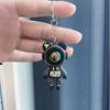 Chaveiro urso relâmpago bonito cartoon casal boneca pingente saco de carro chaveiro enfeites pequeno presente atacado