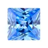 Atacado de Zircônia Aquamarina de Alta Temperatura com Incrustação de Cera, Pedras Soltas de Zircônia Aquamarina Artificial CZ Azul Brilhante com Fundo Pontiagudo e Formatos Especiais